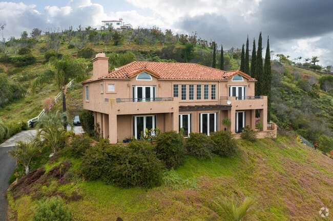 Two Story Mediterranean Styled Home with Stunning Views of the Valley in Bonsall.