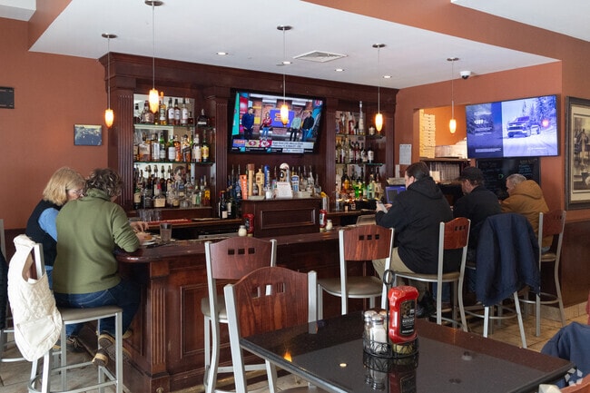 Antonia’s Pizzeria in Freeport serves Italian and Greek fare, 7 miles away.