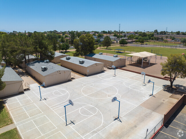 Lehi Elementary School basketball courts.
