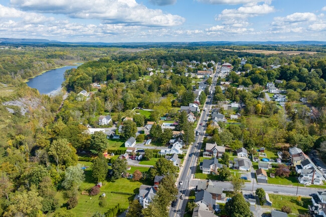 Bangor Central Historic District sits in the mountains surrounded by beautiful trees.