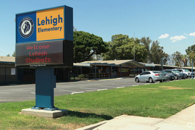 Lehigh Elementary signage in the Montclair neighborhood.