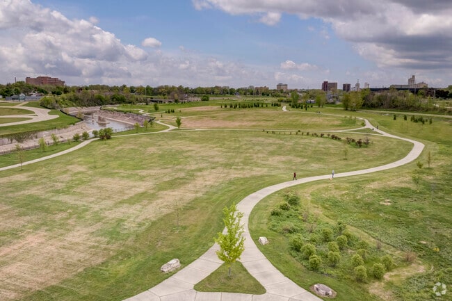 Chevy Commons County Park has numerous paved paths for locals to use.