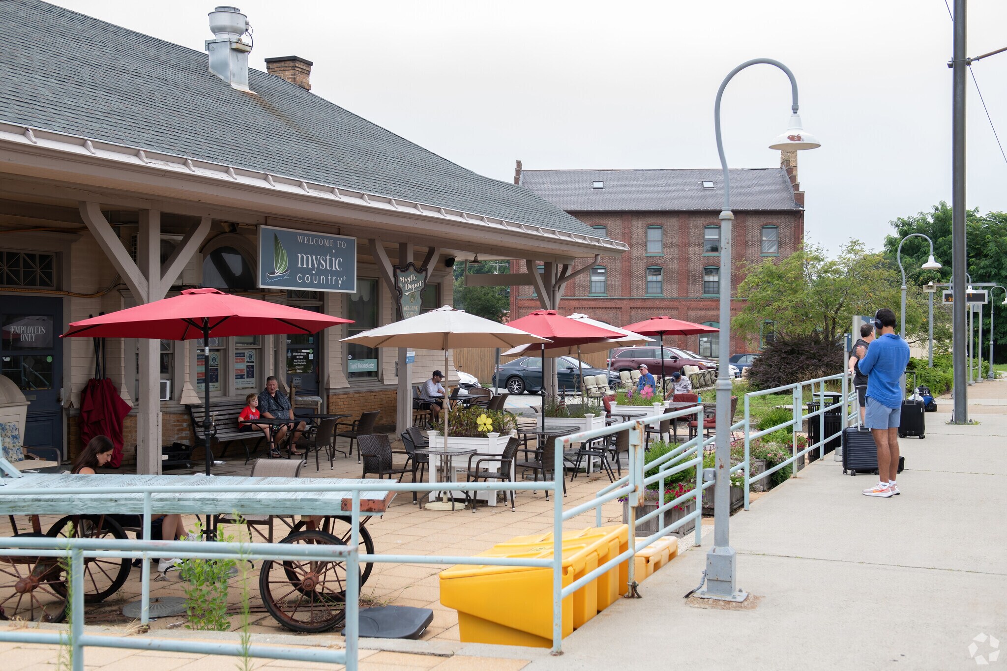 Close by the Noank neighborhood, the Mystic AMTRAK Station makes waiting for the train a joy.