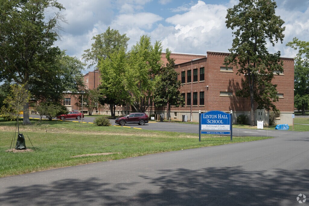 Linton Hall School building in Linton Hall.