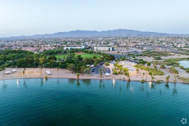 Enjoy Lake Havasu's sunset on the beach or on a boat.