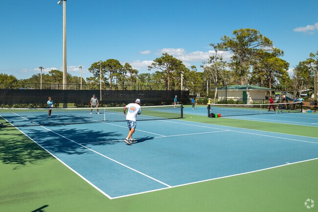 Athletic residents can enjoy playing a game of tennis at Seagate Park.