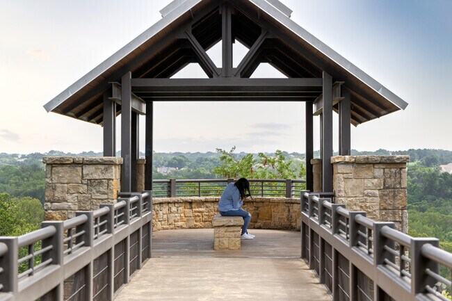 The scenic overlook at Arbor Hills Nature Preserve offers stunning views for relaxation.