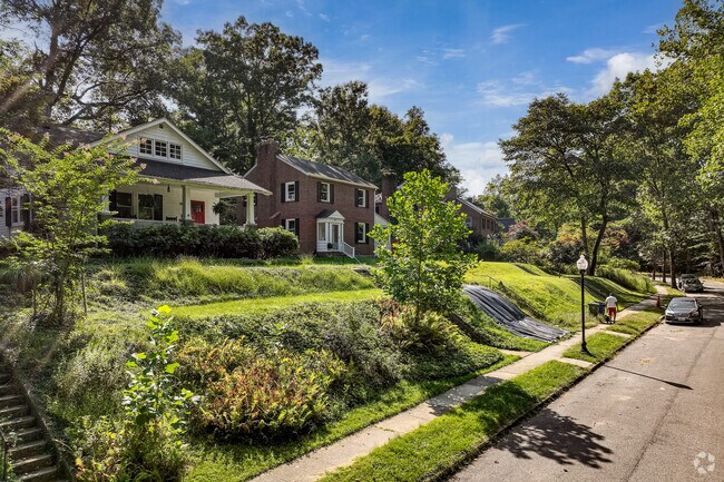 A resident takes a leisurely stroll with his pup in Hunting Ridge.
