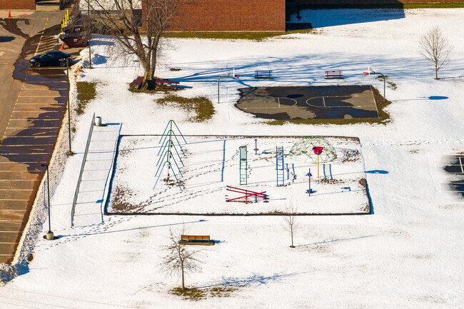 Students can play on the playground at Brewerton Elementary in Brewerton.