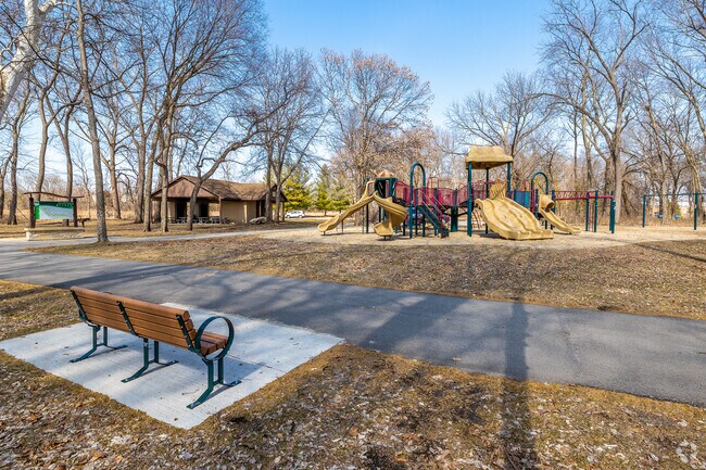 Greenbelt Park offers a break from the trail in a neighborhood park setting.
