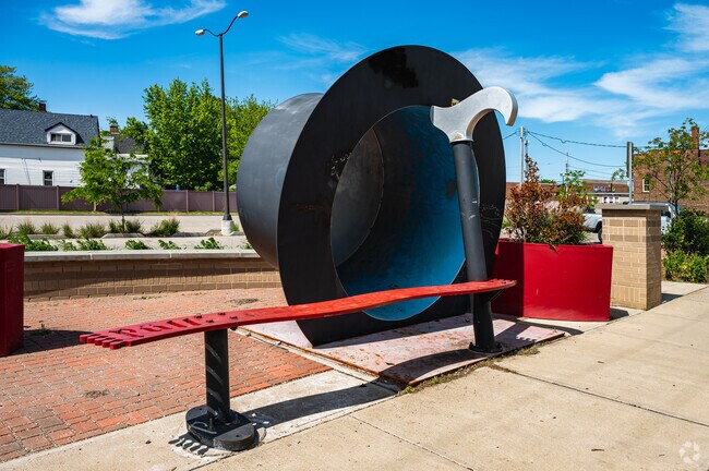 You can find this Magic Hat sculpture by artist Stephen Manka and other public art all around Jefferson.