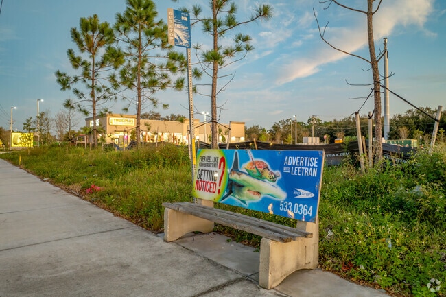 Harris is serviced by Lee County Transit system and makes frequent stops along Lee Blvd.