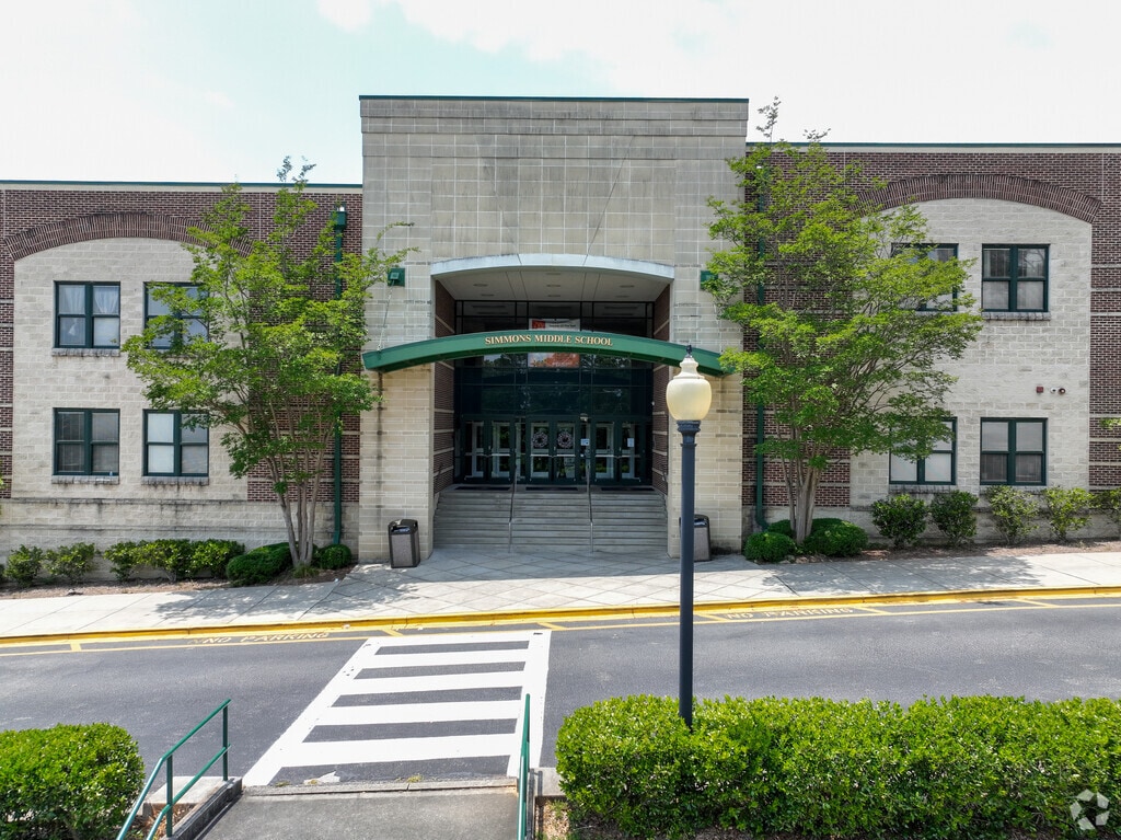 Serving grades 6-8th is Simmons Middle School.