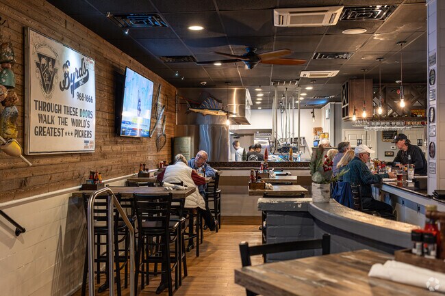 Fenwick Islanders love hanging out and watching the game at JR's Seafood Shack.