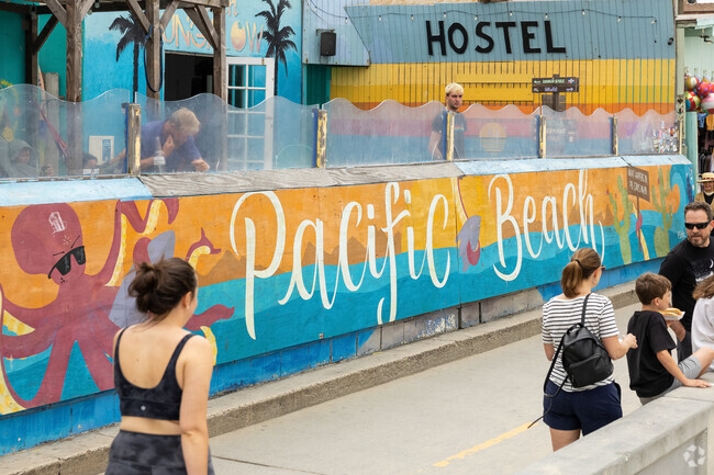 Vibrant murals add to Pacific Beach's bubbly atmosphere.