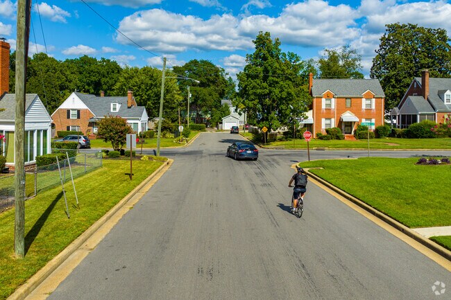 Wide roads  are easy to bike on in Edgewood.