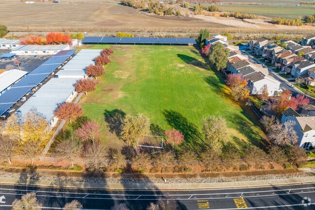 The field at Southport Elementary School is great for exercise.
