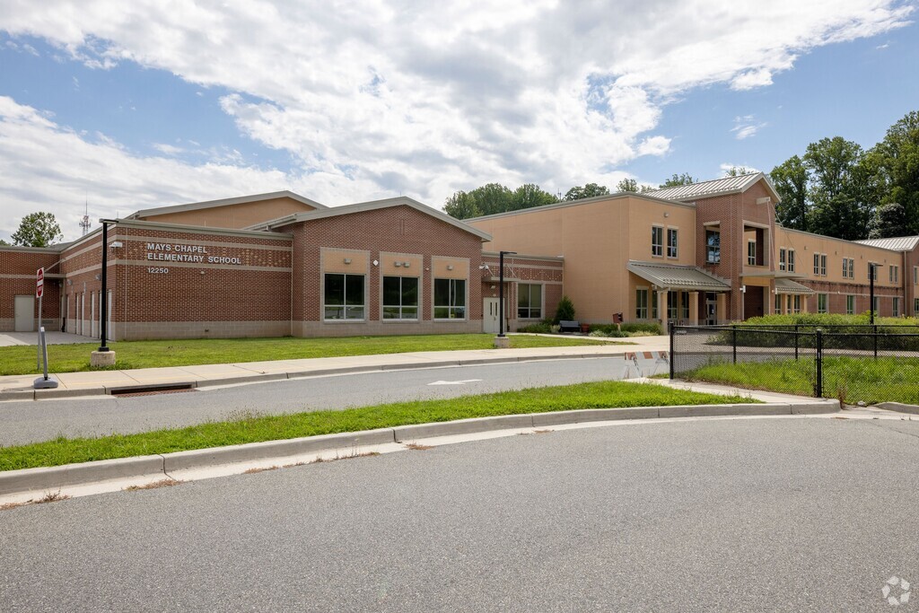 A wide shot for Mays Chapel Elementary School.