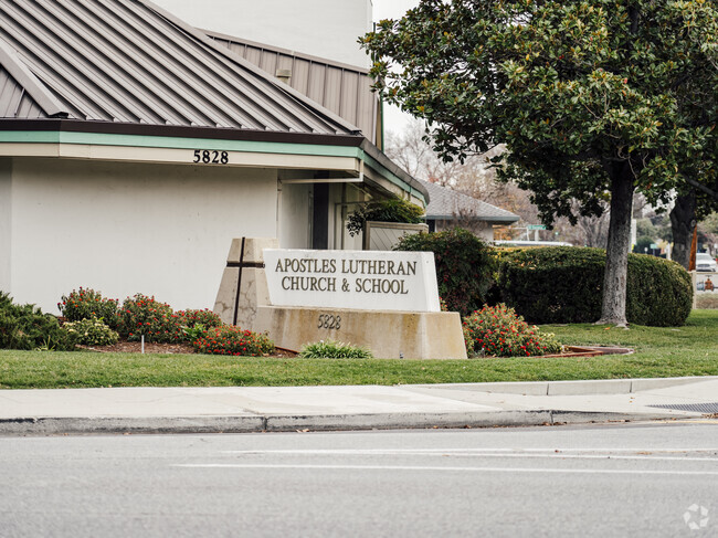 The signage of Apostles Lutheran School in San Jose, California.