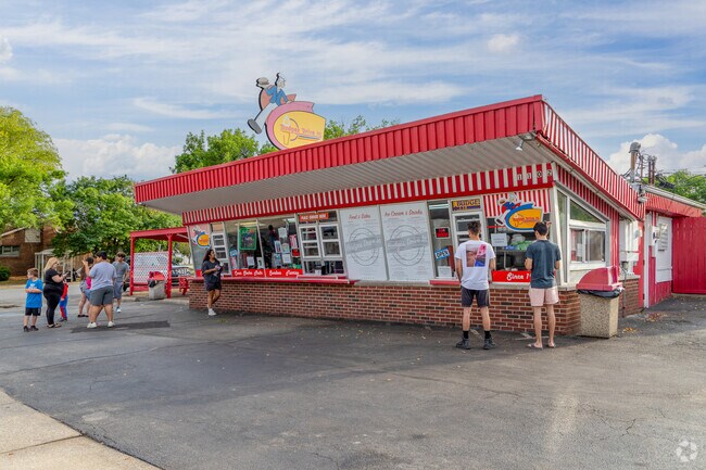 Stop in after dinner for a cone or a sunday at Budges Drive In of Hanna Lafayette.