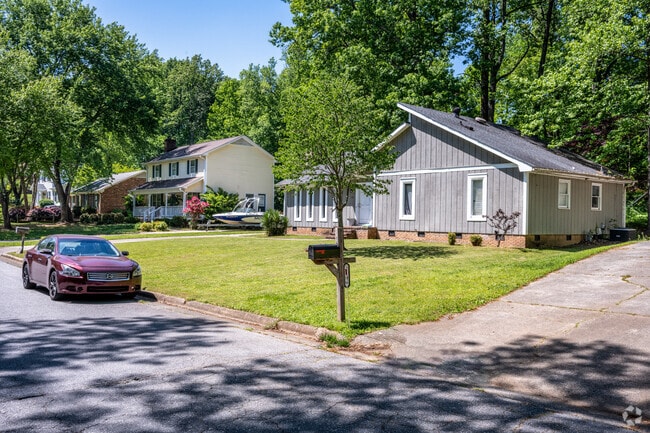 You can find unique homes within the Three Meadows neighborhood in Greensboro.