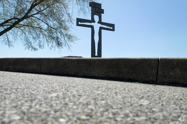 Stature on the  entrance to the Mount Saint Joseph's Academy in Flourtown. The school is an all-girls Catholic, college prep school.