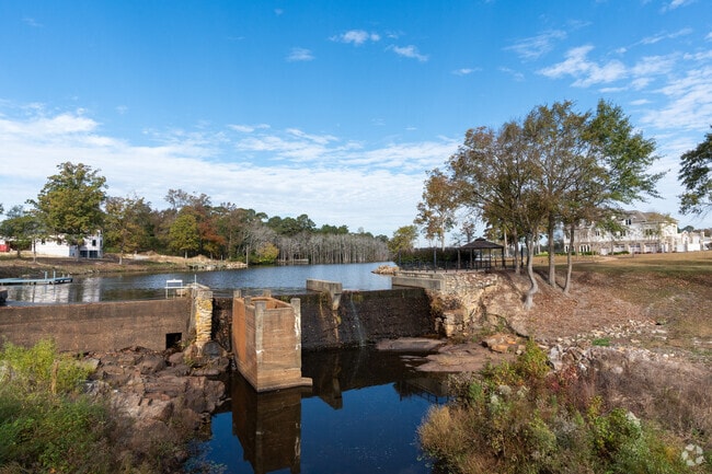 Many locals like to fish by the damn at Holts Pond.