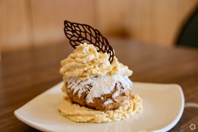 Vega Cafe and Smokehaus offers seasonal favorites such as the pumpkin spice cream puff.