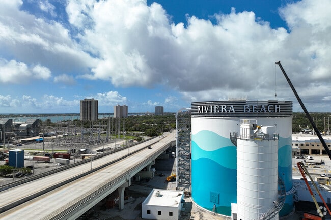 Riviera Beach signage by the FPL industrial district in Riviera Beach neighborhood.