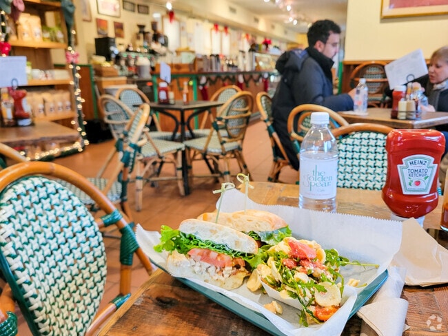 The Shinnecock Hills Chicken Club sammy is a local favorite at The Golden Pear in Bridgehampton.