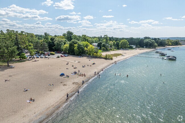 Bryant Park in Traverse City, Michigan has a small beach adored by locals.