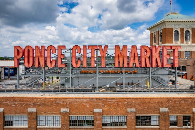 Ponce City Market's shopping center and food hall near Poncey-Highland.