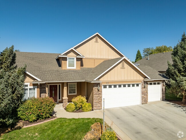 Two-story homes with three-car garages in Southwest Meridian are great for larger families.