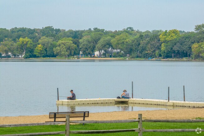 A couple of fishermen take some time and enjoy the outdoors in McHenry.