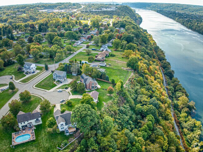 Center Township homes overlook the Ohio River near Monaca-Beaver Bridge.