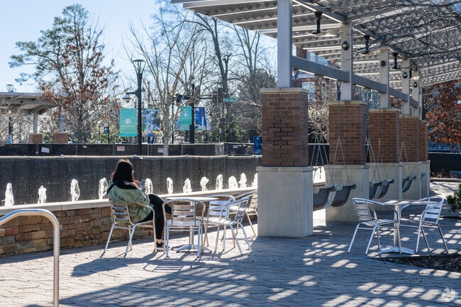 ITP Sandy Springs' The City Green is a top place to soak in the sun by a delightful fountain.