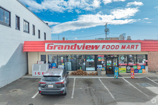 Downtown Grandview has a few small markets and shops like Grandview Food Mart.