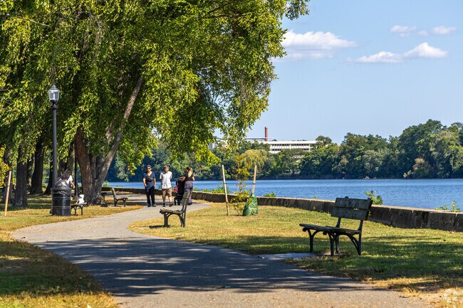 Take a stroll along the Vandenberg Esplanade‎ at the Lowell Heritage State Park.