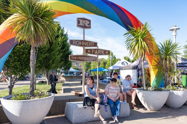 Penngrove locals hang out at the Friday Farmer's Market in Rohnert Park.