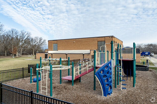 Modest playgrounds are available at Red Oak Elementary School.