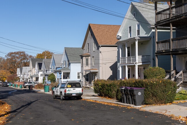This street in Fairmount is mostly made up of simple colonial style single families.