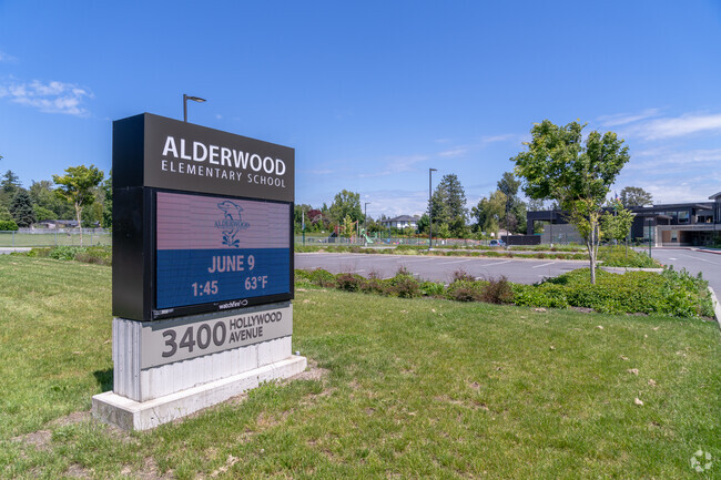 Alderwood Elementary School signage