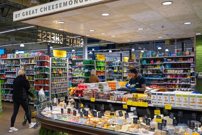 Specialty cheeses are here in Brentwood in Whole Foods.