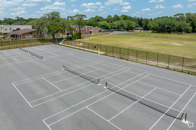 Howard W. Bishop Middle School boasts 4 full sized tennis courts.