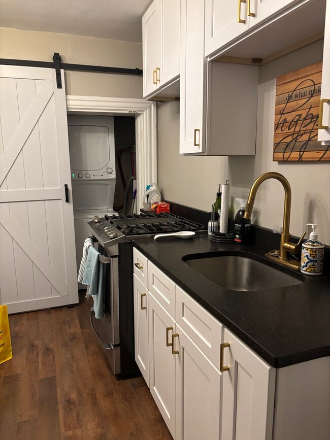 Kitchen. Has in unit private washer and dryer
