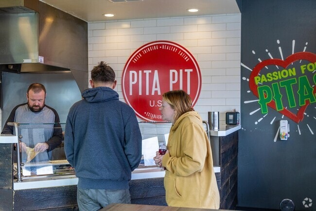 Pita Pit is a local franchise favorite, serving lunch and dinner with Mediterranean flare.