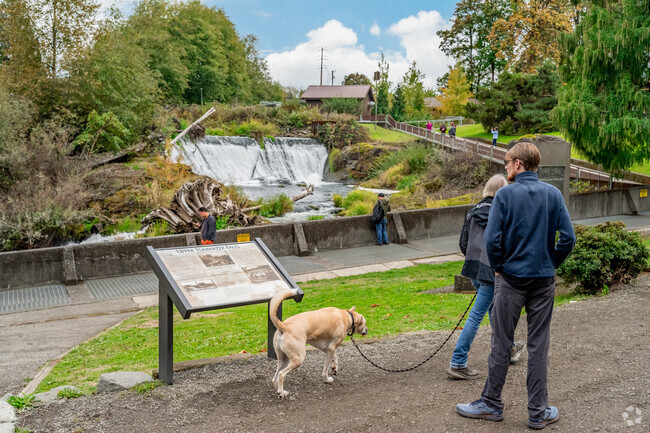Tumwater Falls offers serene views and scenic walking paths near Carlyon-North.