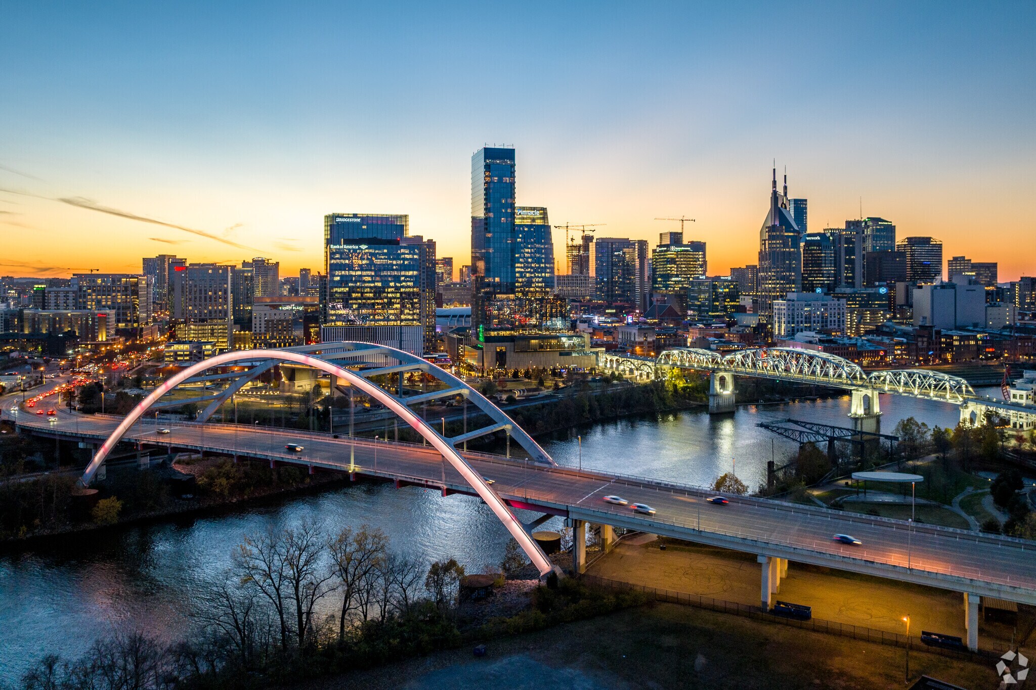Residents can travel 40 miles from Watertown for a fun night out in downtown Nashville.