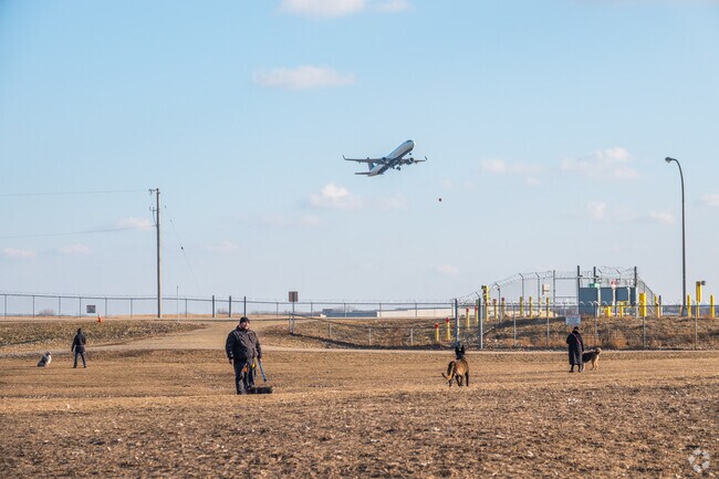 The Airport Dog Park is a popular place for residents to have fun with thier pets.
