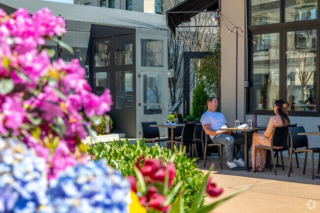 A hot cup of gourmet coffee at Suburban Square Mall can be had outside in Ardmore.